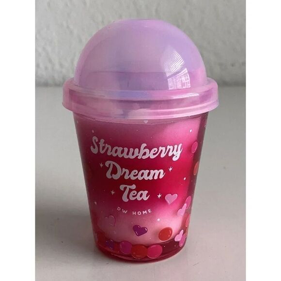 DW Home Strawberry Dream Tea Candle 4.3 OZ Richly Scented Mini Single Wick NEW - Picture 1 of 10